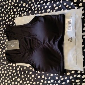 Klassy Network XS vneck tank crop black